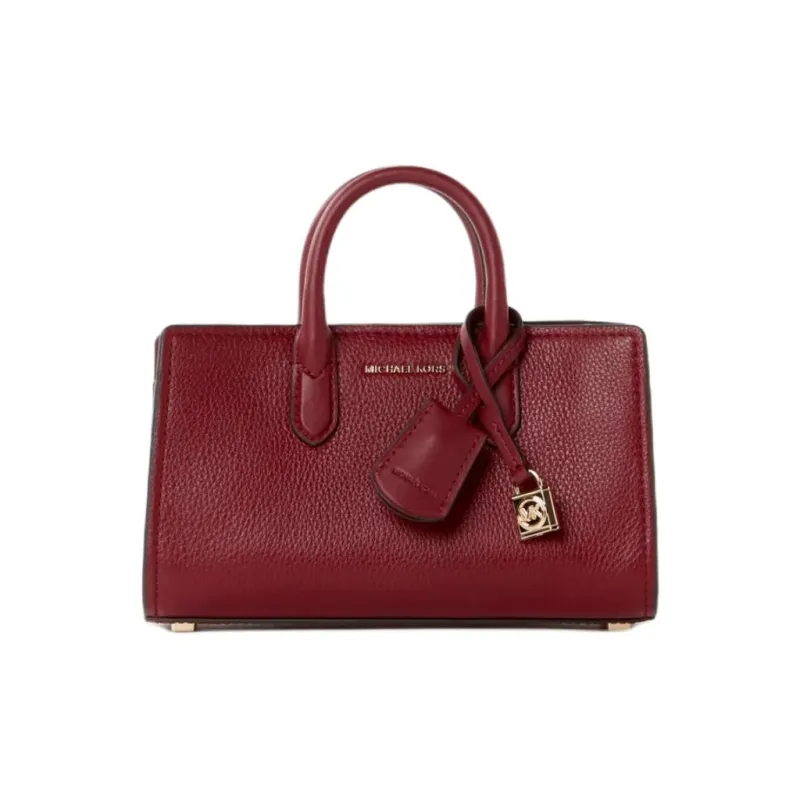 MICHAEL KORS Cow Leather Shoulder Bag, Crossbody Bag, Handbag Women's Burgundy-1