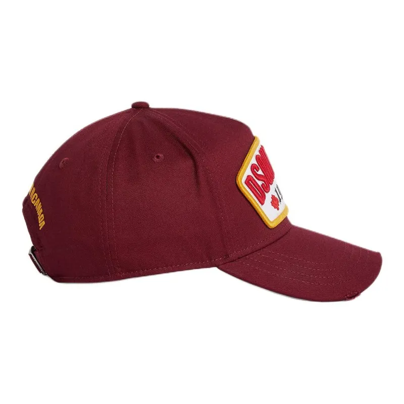 DSQUARED 2 Logo Patch Distressed Baseball Cap-2