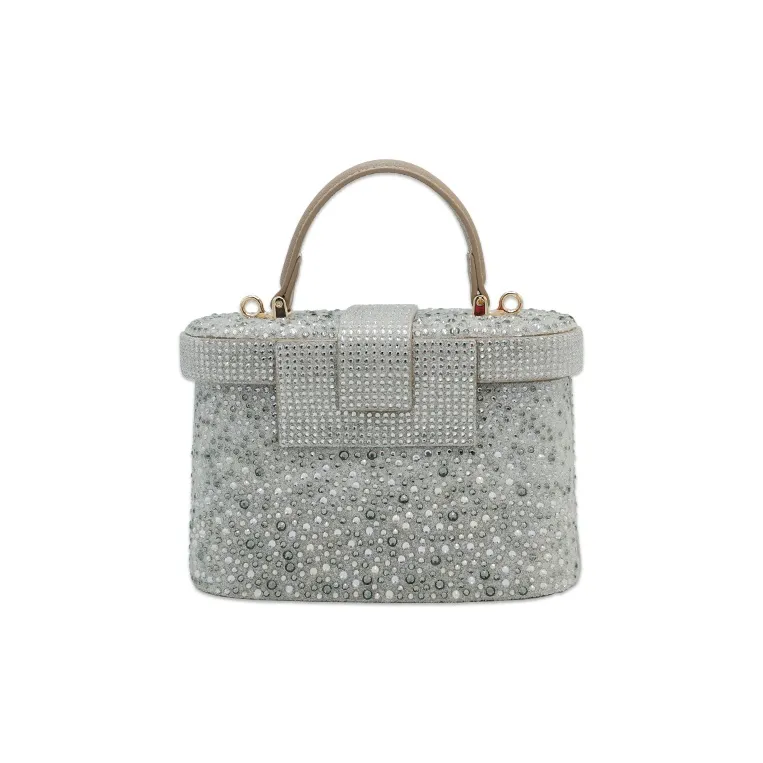 URANOLITH Top Grain Cow Leather Box Bag One Shoulder Handbag Women's Galaxy Gray/Obsidian Black-2