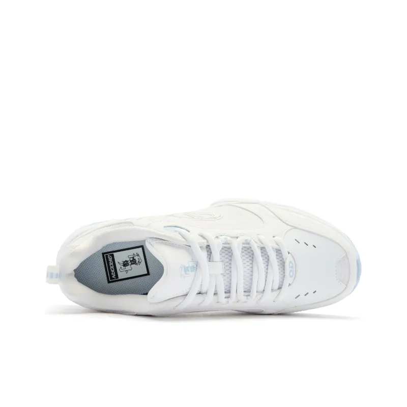 QIAODAN Cushioning Coverage Rebound Wear Resistant Breathable Slip Resistant Low Top Casual Shoes Men's White Blue-3