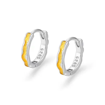 ZSY S925 Hoop Earrings 1 Pair Men's Box