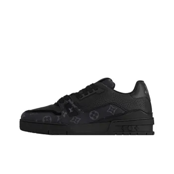 LOUIS VUITTON Trainer Low Top Skateboard Shoes Men's Black