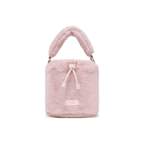 Dickies Polyester Bucket Bags Shoulder Bag Crossbody Bag Handbag Medium Size Women's Lotus Pink