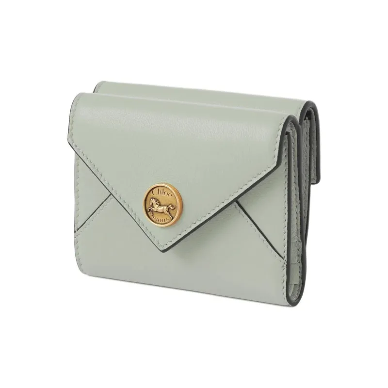 Chloe Goatskin Wallet Small Size Women's Seagrass Color-1