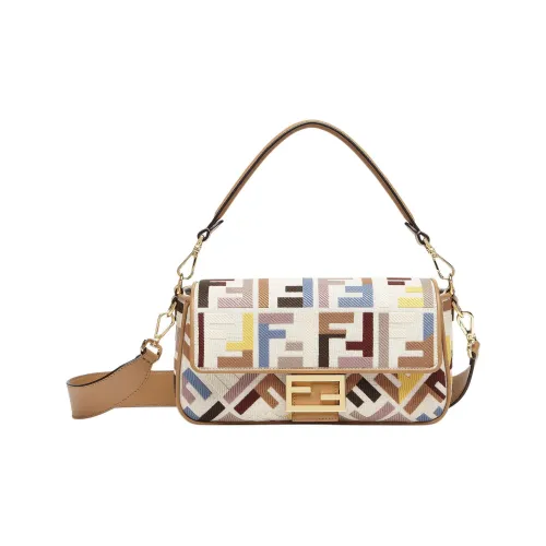 FENDI Baguette Canvas Canvas Bag Shoulder Bag Crossbody Bag Handbag Women's Multicolor