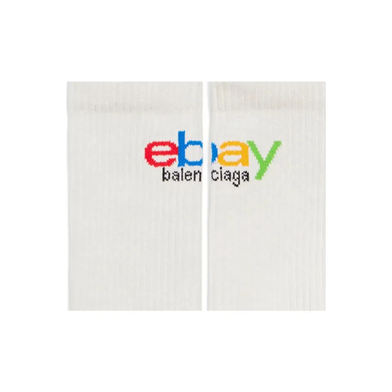 Balenciaga Logo Intarsia Socks-3