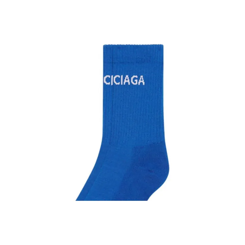 Balenciaga Tennis Socks 'Royal/White'-3