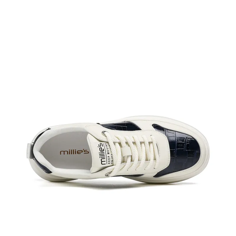 MILLIE'S Cushioning, Wear Resistant Low Top Casual Shoes Men's White Black-5