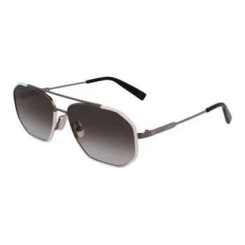 FERRAGAMO Plastic Metal Aviator Sunglasses Unisex Dark Umber
