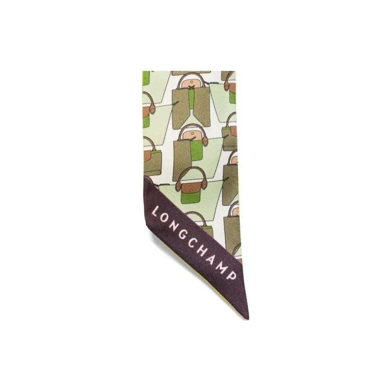 LONGCHAMP Silk, Silk Scarves Women's Green-1