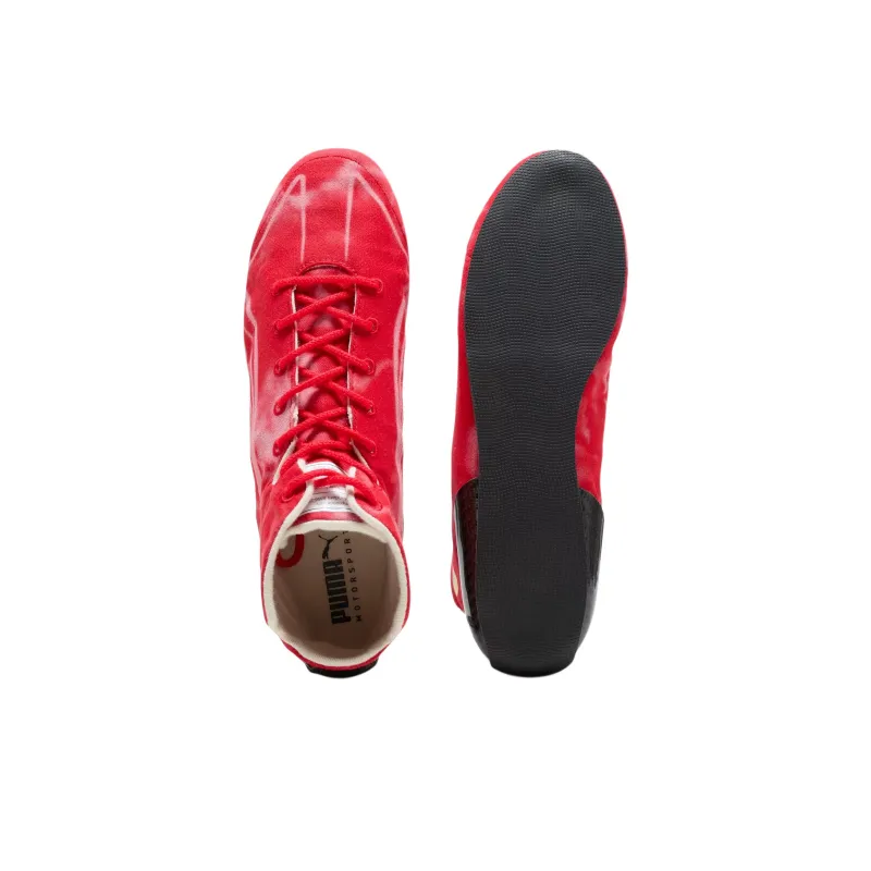 PUMA Scuderia Ferrari Anti Slip Wear Resistant Mid Top Training Shoes Men's Red-3