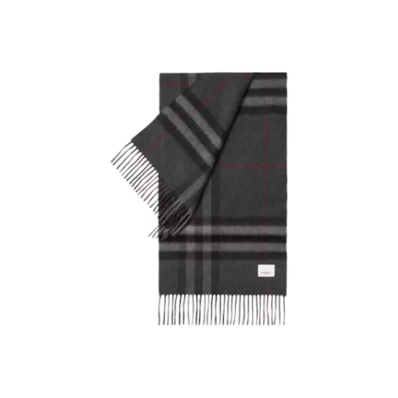 Burberry Cashmere Knit Scarves Unisex Gray-2