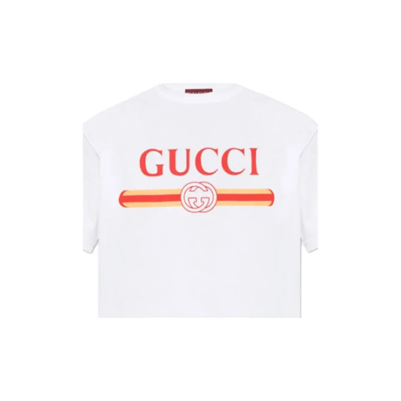 GUCCI Logo Printed Crewneck T Shirt-5