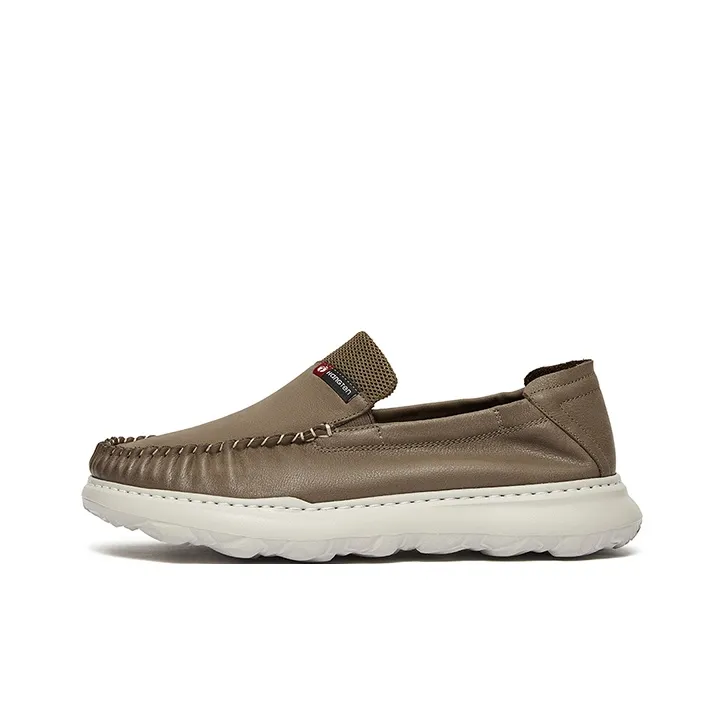 HANG TEN Men's Casual Shoes Men Low Top Black Gray/Khaki-4