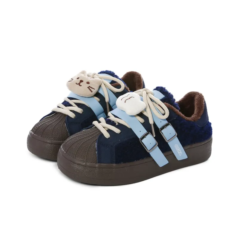 Lovely You Warm Wear-Resistant Lightweight Low-Top Skateboard Shoes Women's-18
