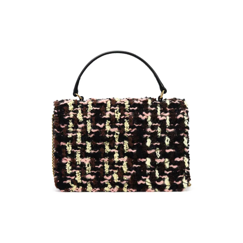 TORY BURCH Floral Brocade Leather Trim Shoulder Bag Women's Multicolor-2