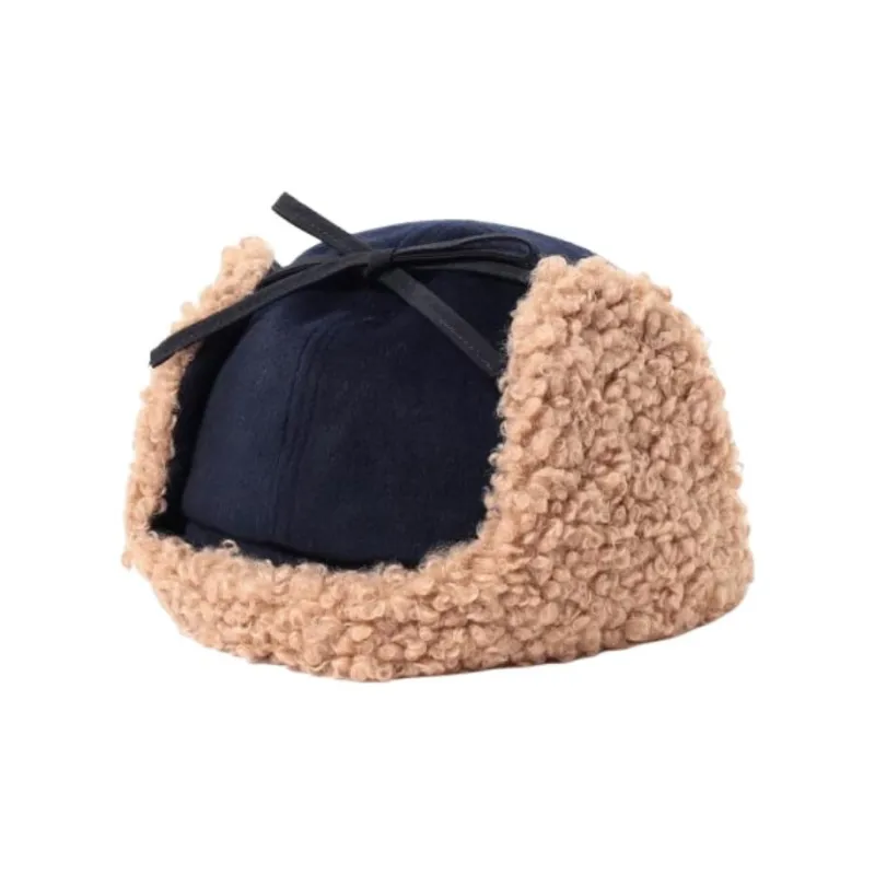Beams Nylon, Recycled Fiber, Rayon, Polyester Trapper Hats Women's Light Brown/Gray/Marine Blue-5