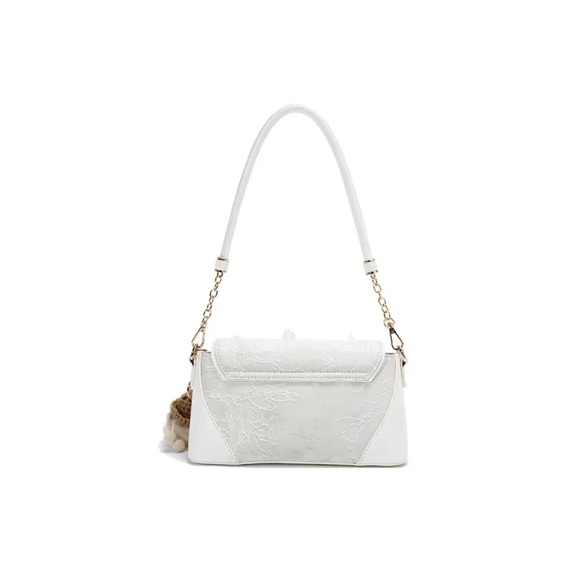 Carit&Koty Polyurethane Synthetic Leather Handbag Shoulder Bag Crossbody Bag Medium Size Women's Pink White Black-3