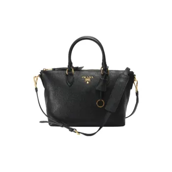 PRADA Cow Leather Shoulder Bag, Crossbody Bag, Handbag Women's Black