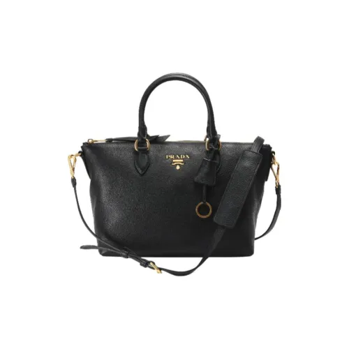 PRADA Cow Leather Shoulder Bag, Crossbody Bag, Handbag Women's Black