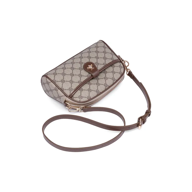 GELANDAI PVC Shoulder Bag Crossbody Bag Women's Ecru/Gray/Coffee-9