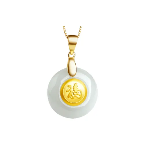 Oriental Jade Necklaces Pale Greenish White Jade Women's