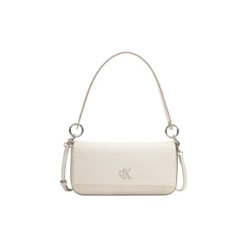 CALVIN KLEIN Synthetic Material Handbag Medium Size Women's Cow Ivory