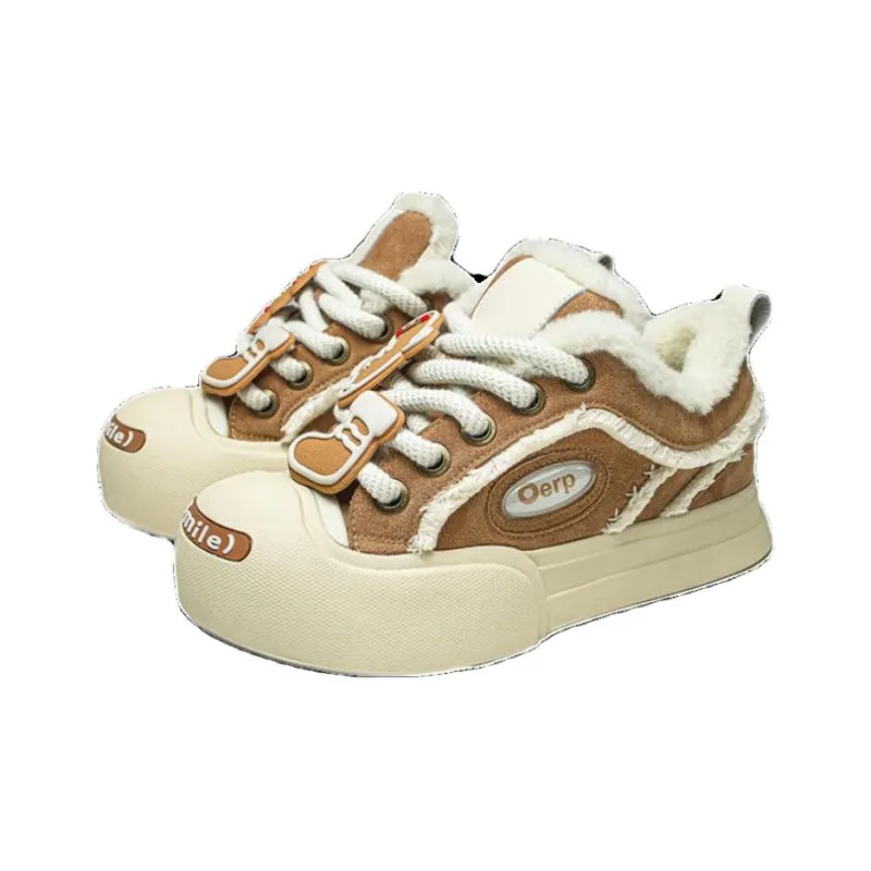 Bellum Han Warm Low Top Skateboard Shoes Unisex Ecru-1