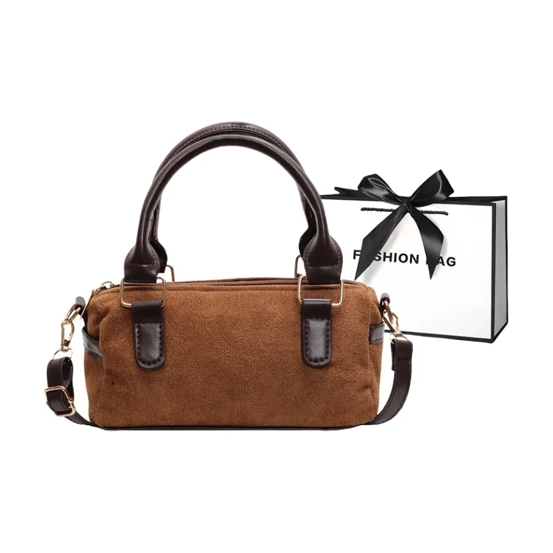 LETOO PU Pillow Bag, Boston Bag, Shoulder Bag, Crossbody Bag, Handbag Women's Black/Brown/Khaki/Burgundy-4