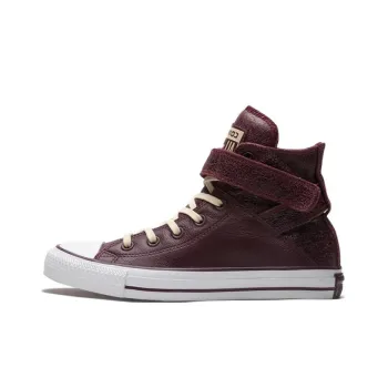 Converse CHUCK TAYLOR Anti-Slip Wear-Resistant High-Top Skateboard Shoes Women's Red