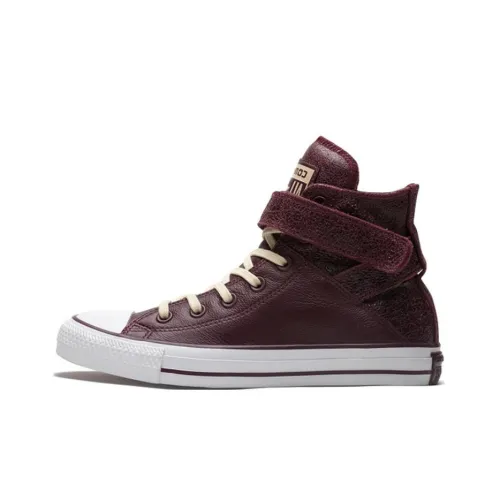 Converse CHUCK TAYLOR Anti-Slip Wear-Resistant High-Top Skateboard Shoes Women's Red