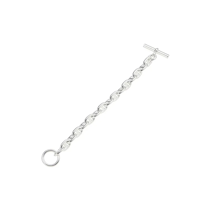 HERMES 925 Sterling Silver Bracelets Men's Silver-1