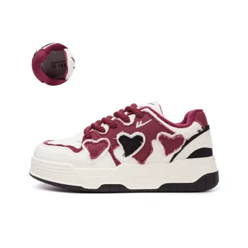 Warrior Thermal Low Top Skateboard Shoes Women's White Burgundy