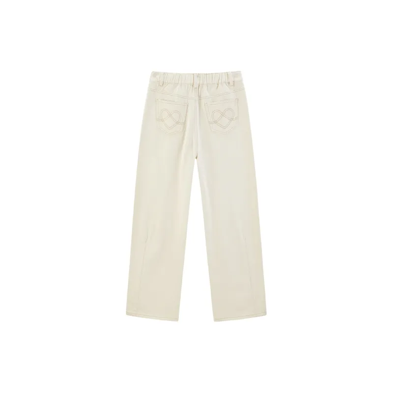 LEDIN Jeans Women's Coconut Milk White-1