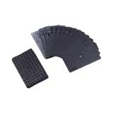 Black Foil Plaid Black Poker Card