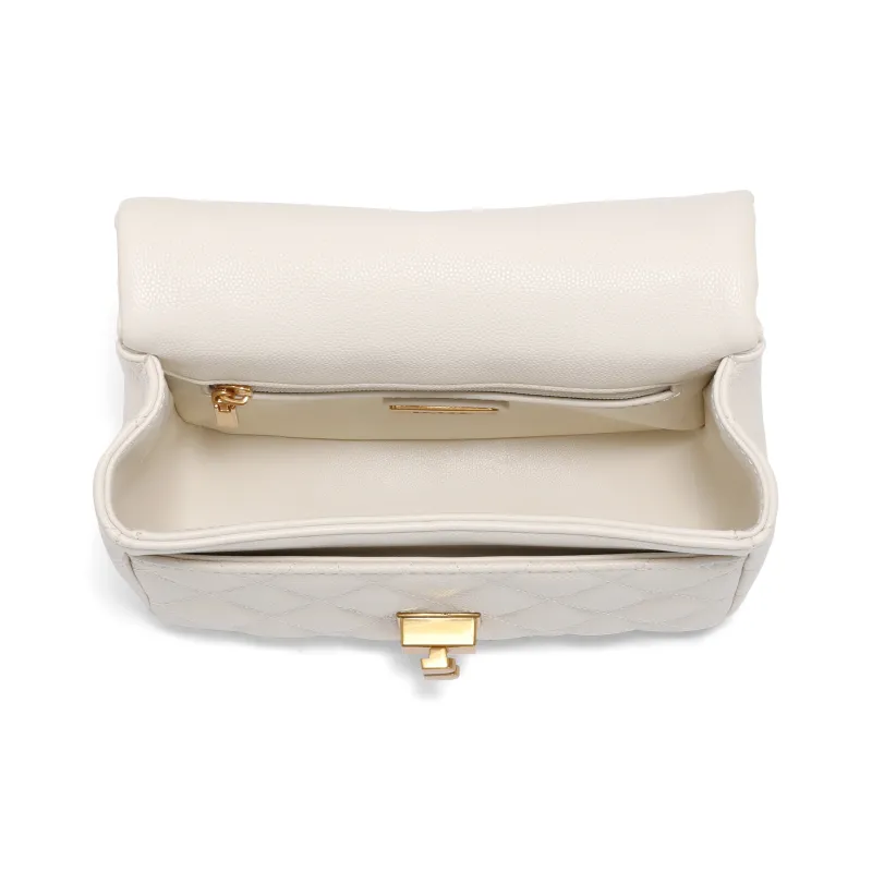 BELLE Synthetic Leather Crossbody Bag Trumpets Women's Beige/Black/Red-2