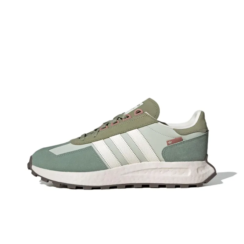 Adidas Originals Retropy E5 Anti-Slip Wear-Resistant Low-Top Casual Running Shoes Women's Green White-0