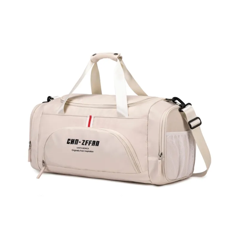 ZUOFEIFAN Fabric Gym Bag Large Size Women's Beige/Black-1