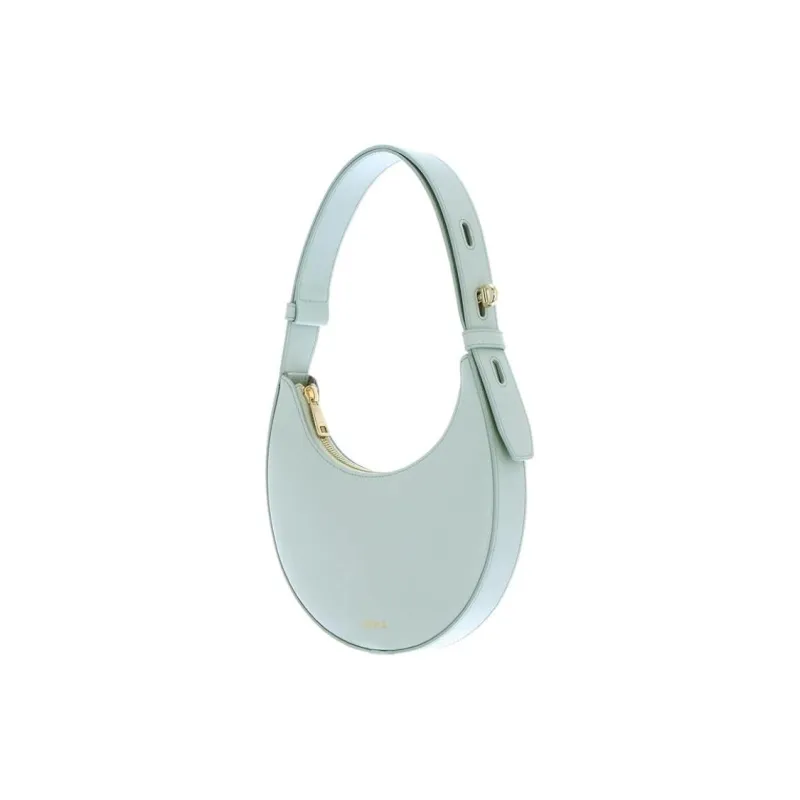 Furla Delizia Soft Calfskin One Shoulder Handbags Mini Women's Light Blue-2