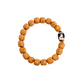 CUISHI King Kong Bodhi Seeds Textile Beaded Bracelet Unisex