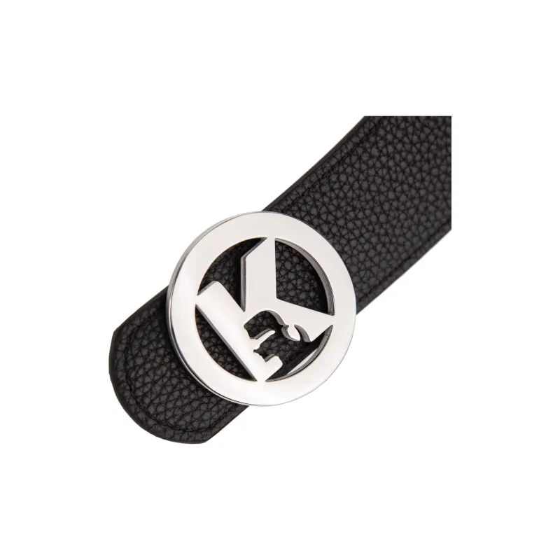 KARL LAGERFELD Top Grain Cow Leather Belts Unisex Width 37mm-1