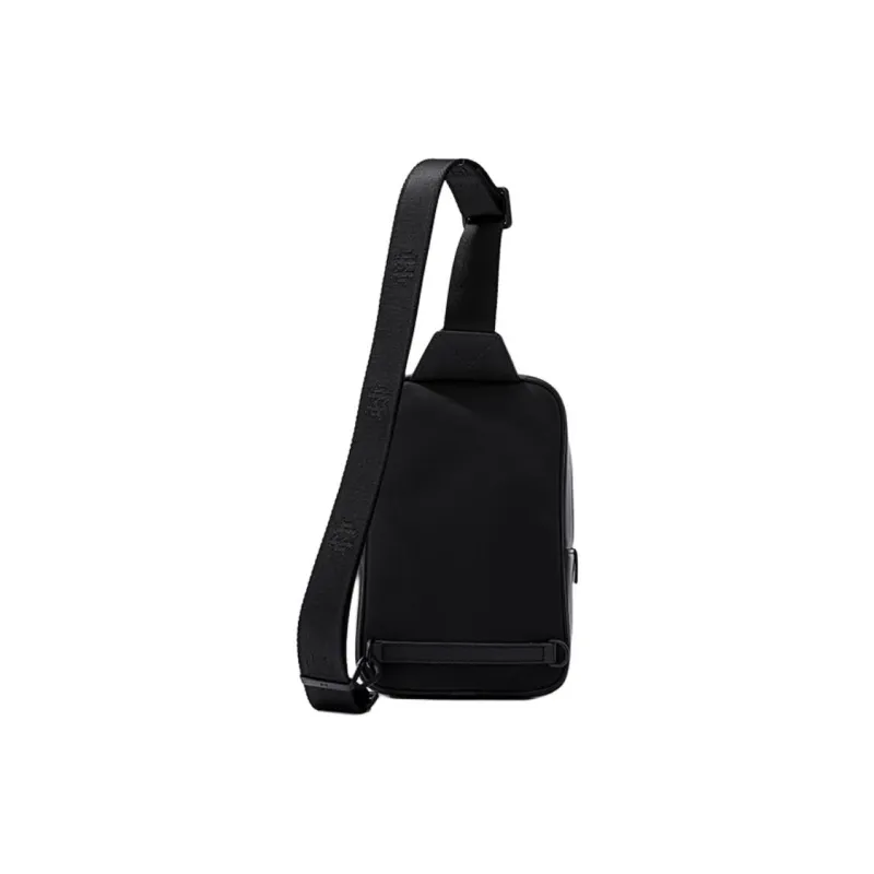 FION Mountain And Sea Journey Series Artificial Leather Sling Bag Regular Men's Classic Black-2