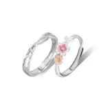 Peach Blossom Love-Couple Rings-S925 Silver