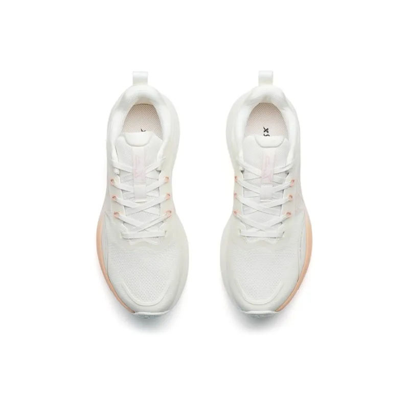 XTEP Mysterious Feather Anti-Slip Wear-Resistant Low-Top Running Shoes Women's White-4