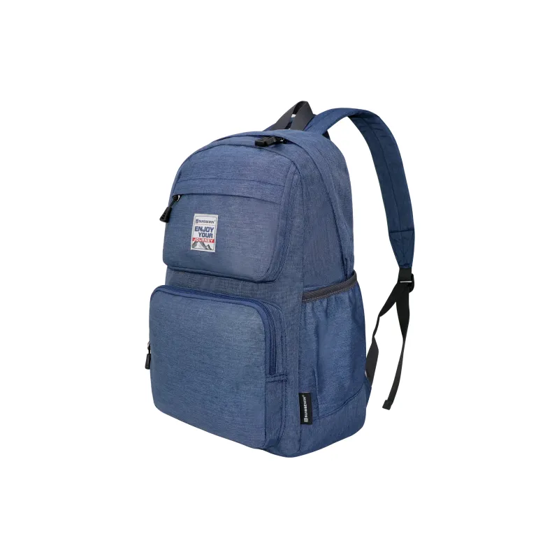 SUISSEWIN Fabric Large Capacity Campus Style Commuter Backpack Regular Men's Multicolor-9
