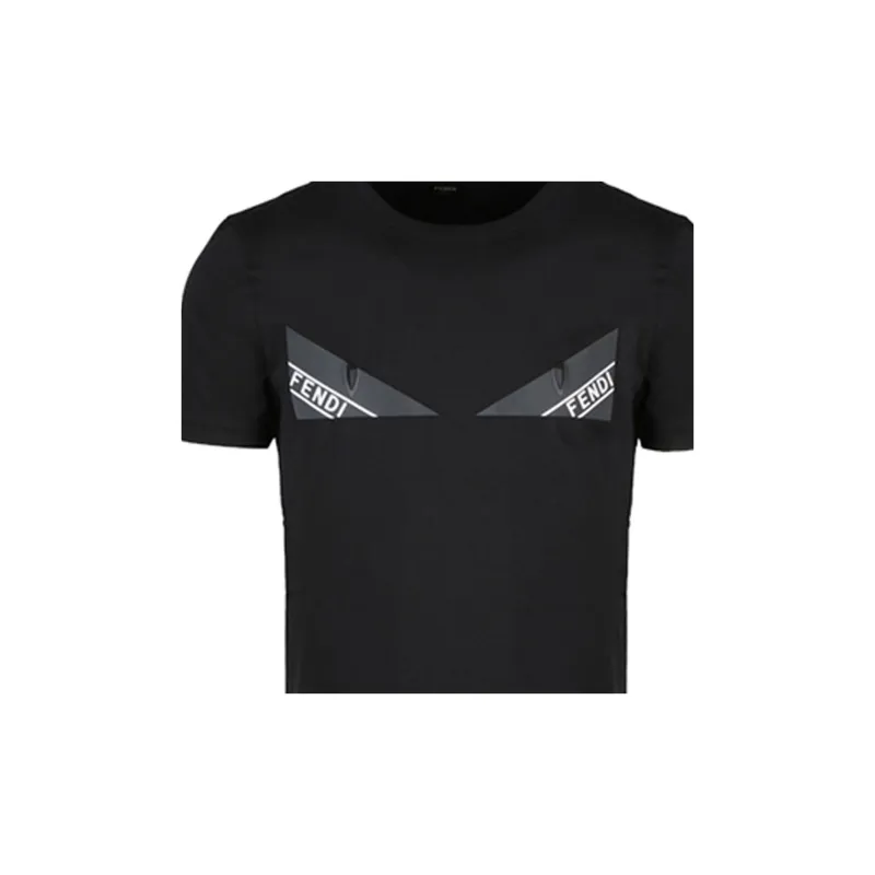 FENDI T Shirts Men Black-3