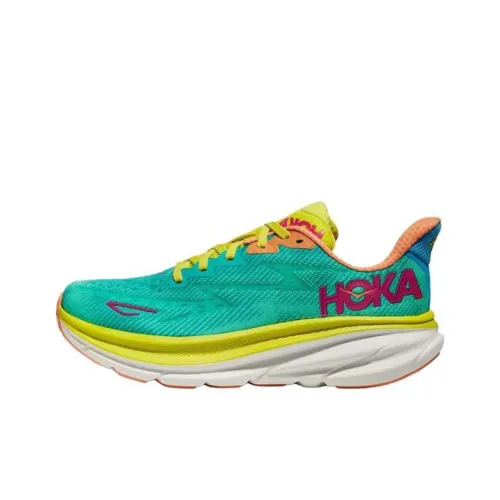 zapatillas de running HOKA ONE ONE ultra trail amarillas Clifton 9 Ceramic Evening Primrose