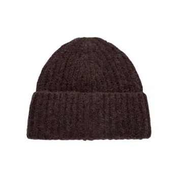 COS Alpaca Wool Polyester Elastane Beanies Men's Brown
