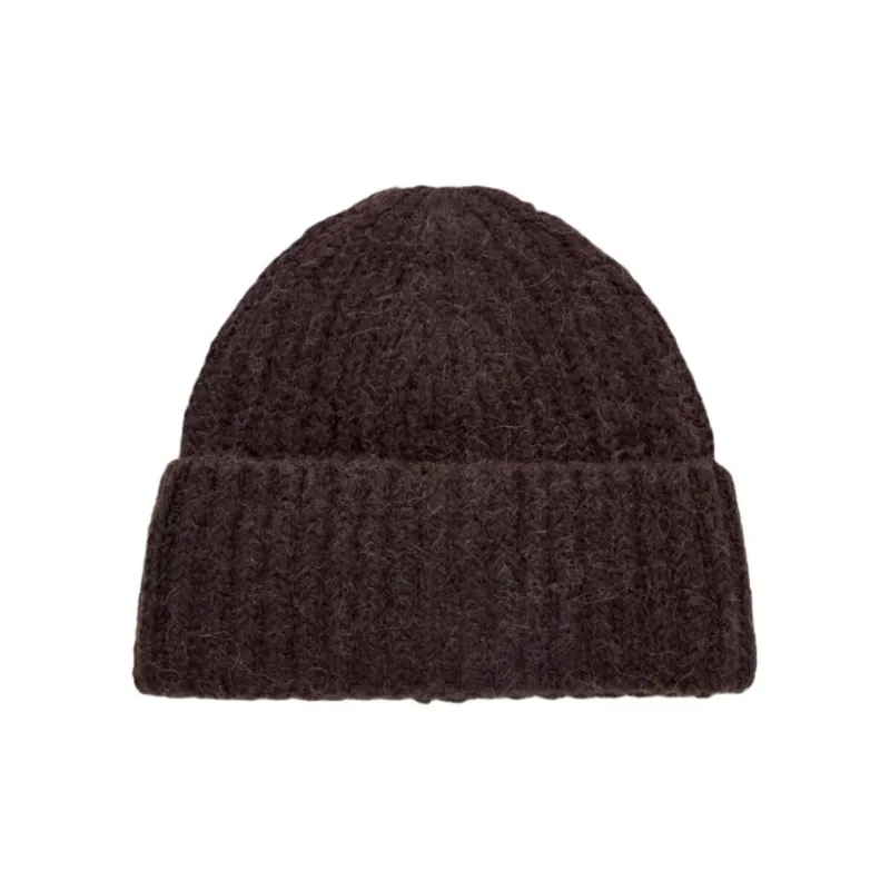 COS Alpaca Wool Polyester Elastane Beanies Men's Brown-0