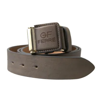 GIANFRANCO FERRE Leather Leather Belts Unisex Brown Width: 4CM